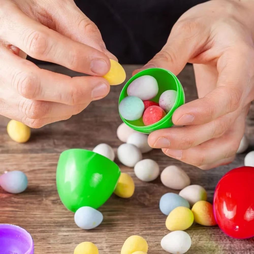Œufs cadeau  de Pâques à Remplir – Œufs Plastique Colorés pour Bonbons
