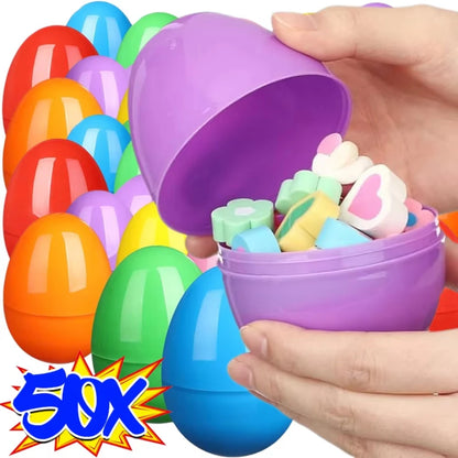 Œufs cadeau  de Pâques à Remplir – Œufs Plastique Colorés pour Bonbons