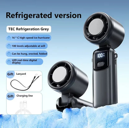 Ventilateur Portable Rechargeable – Refroidissement Rapide Turbo 100 Vitesses