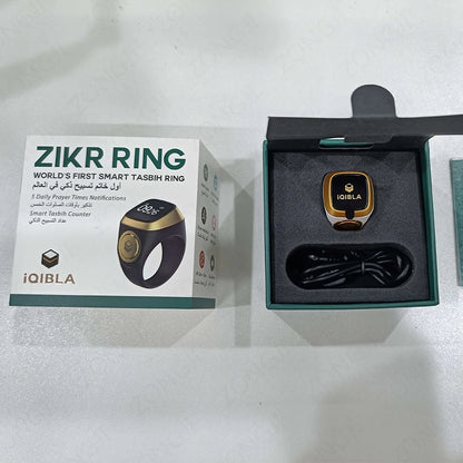 2026 Bague Zikr Intelligente – Tasbih Digital avec Vibration & Qibla