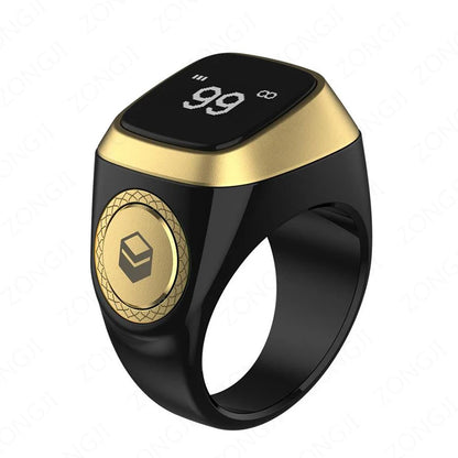 2026 Bague Zikr Intelligente – Tasbih Digital avec Vibration & Qibla